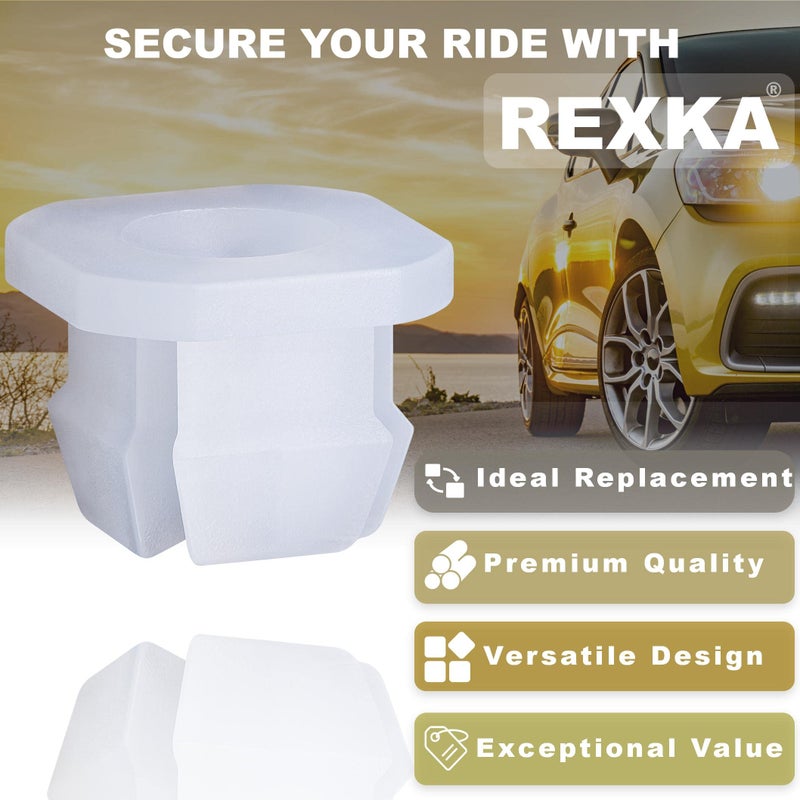 Rexka 10 قطع من إطار المصباح الأمامي من النايلون من Rexka، صواميل برغي الشواية #8 أو #10 حجم المسمار متوافق مع GM 3919773 Chevy Buick Cadillac GMC - Image 5